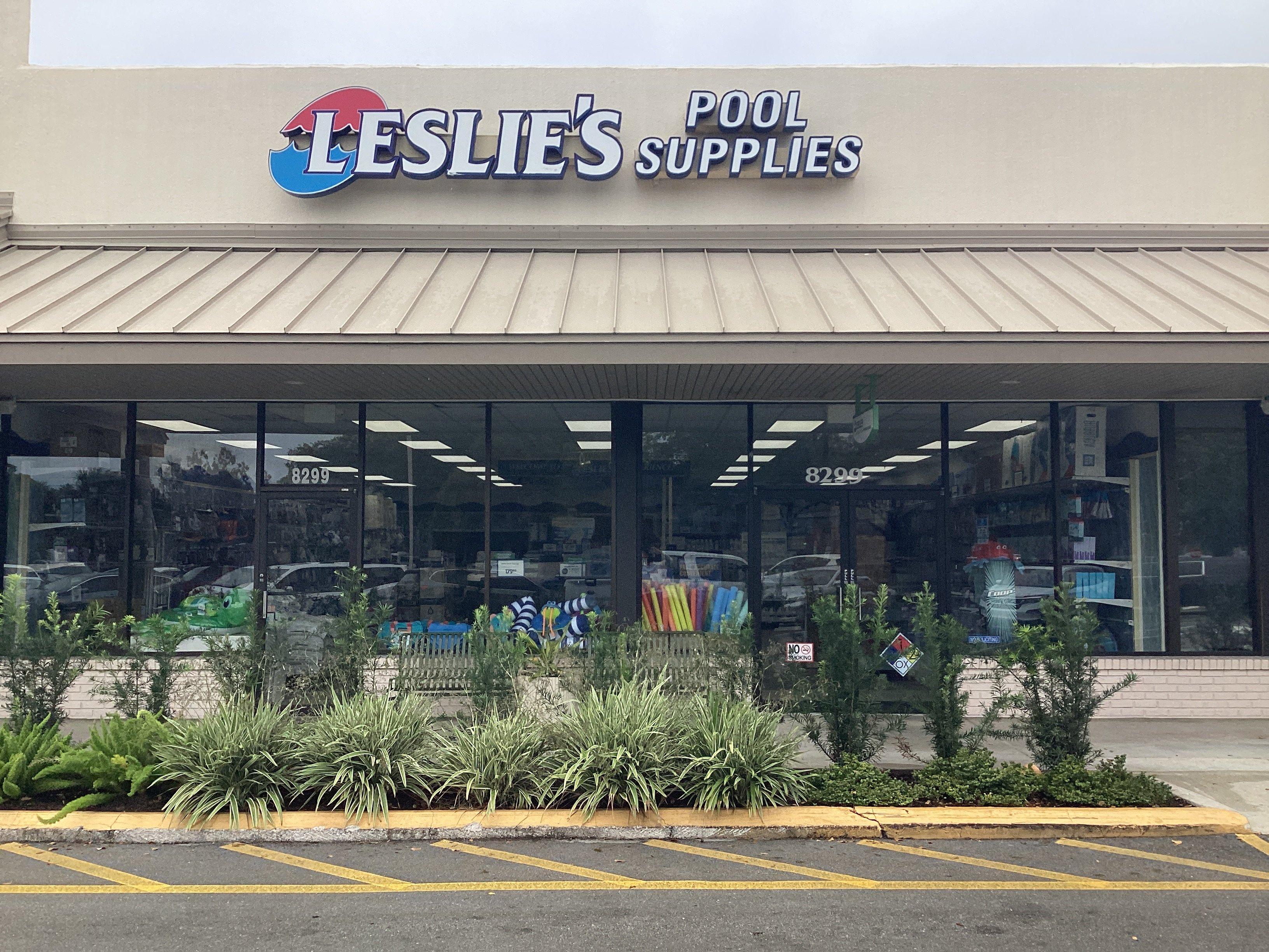 an image of a Leslie's storefront