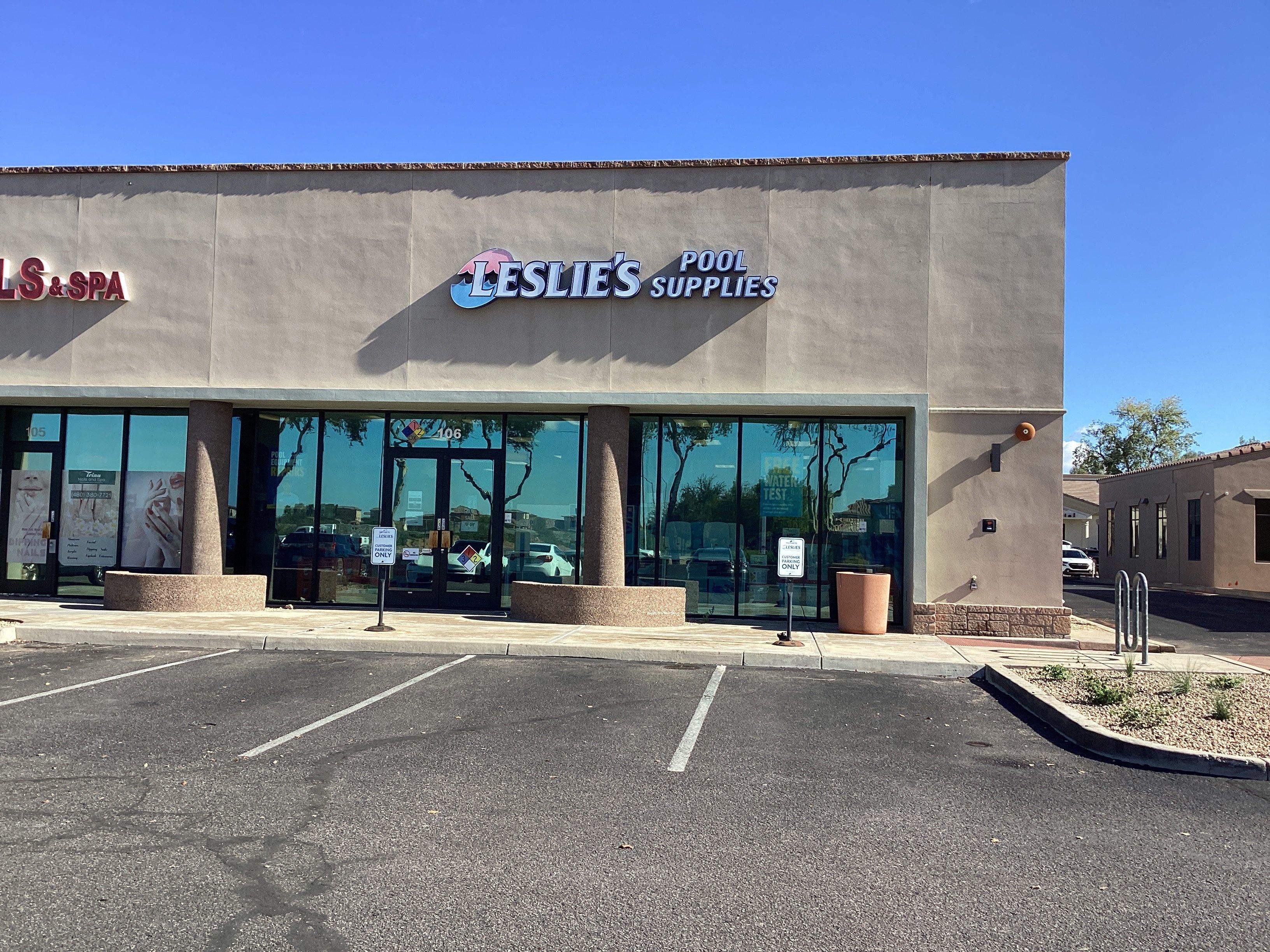 an image of a Leslie's storefront