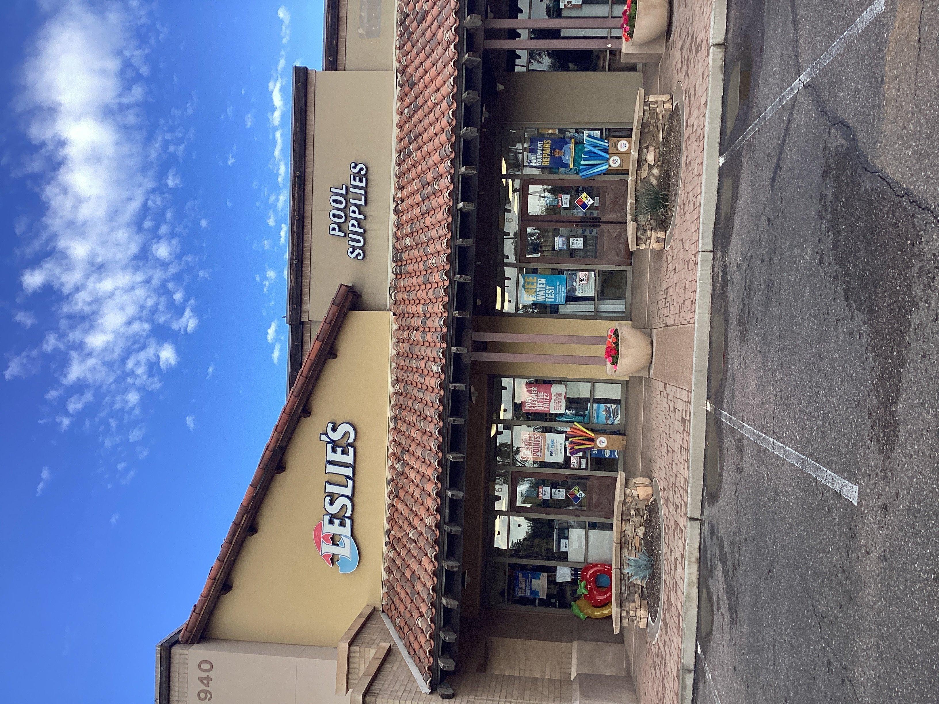 an image of a Leslie's storefront