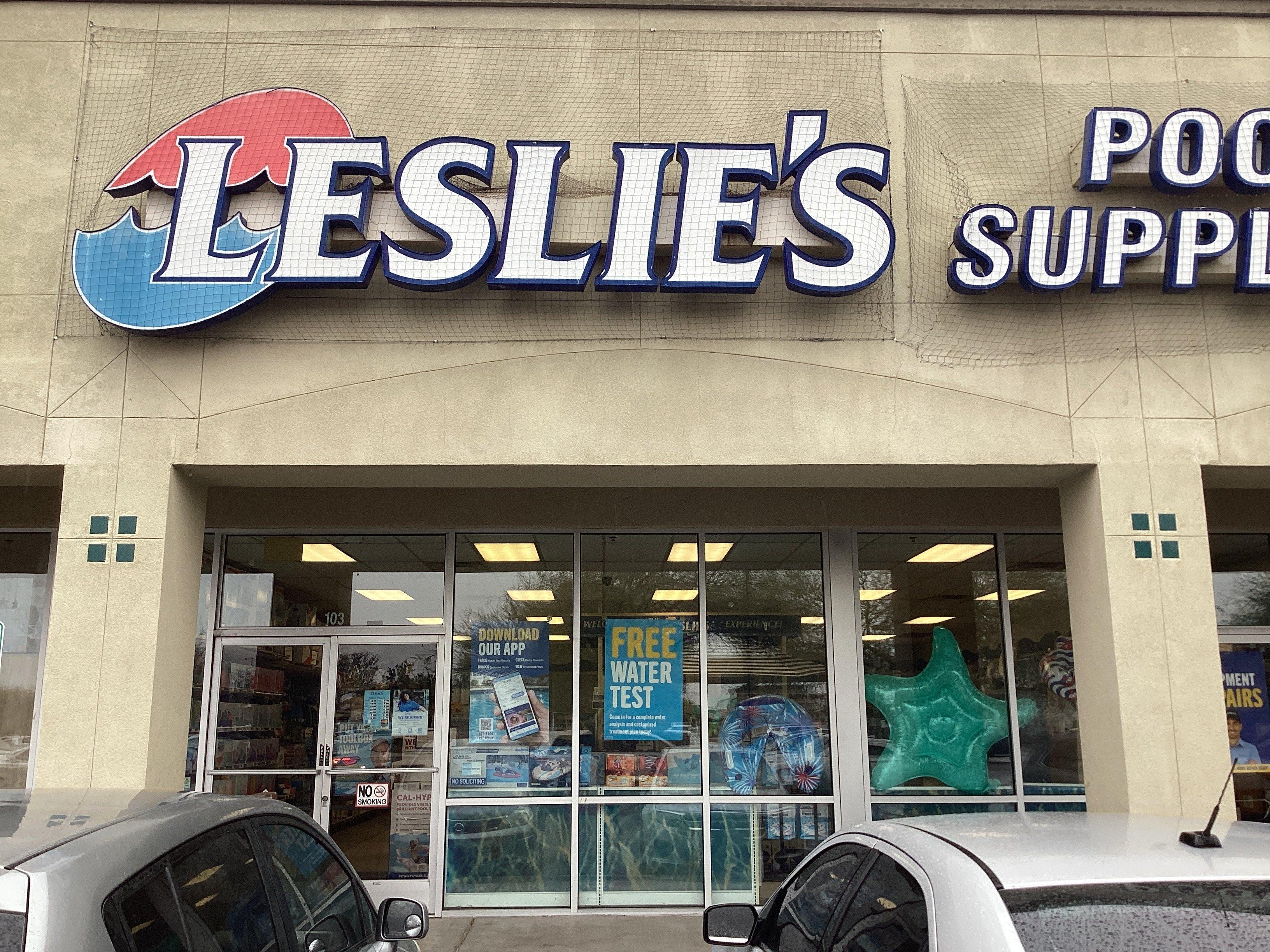 an image of a Leslie's storefront
