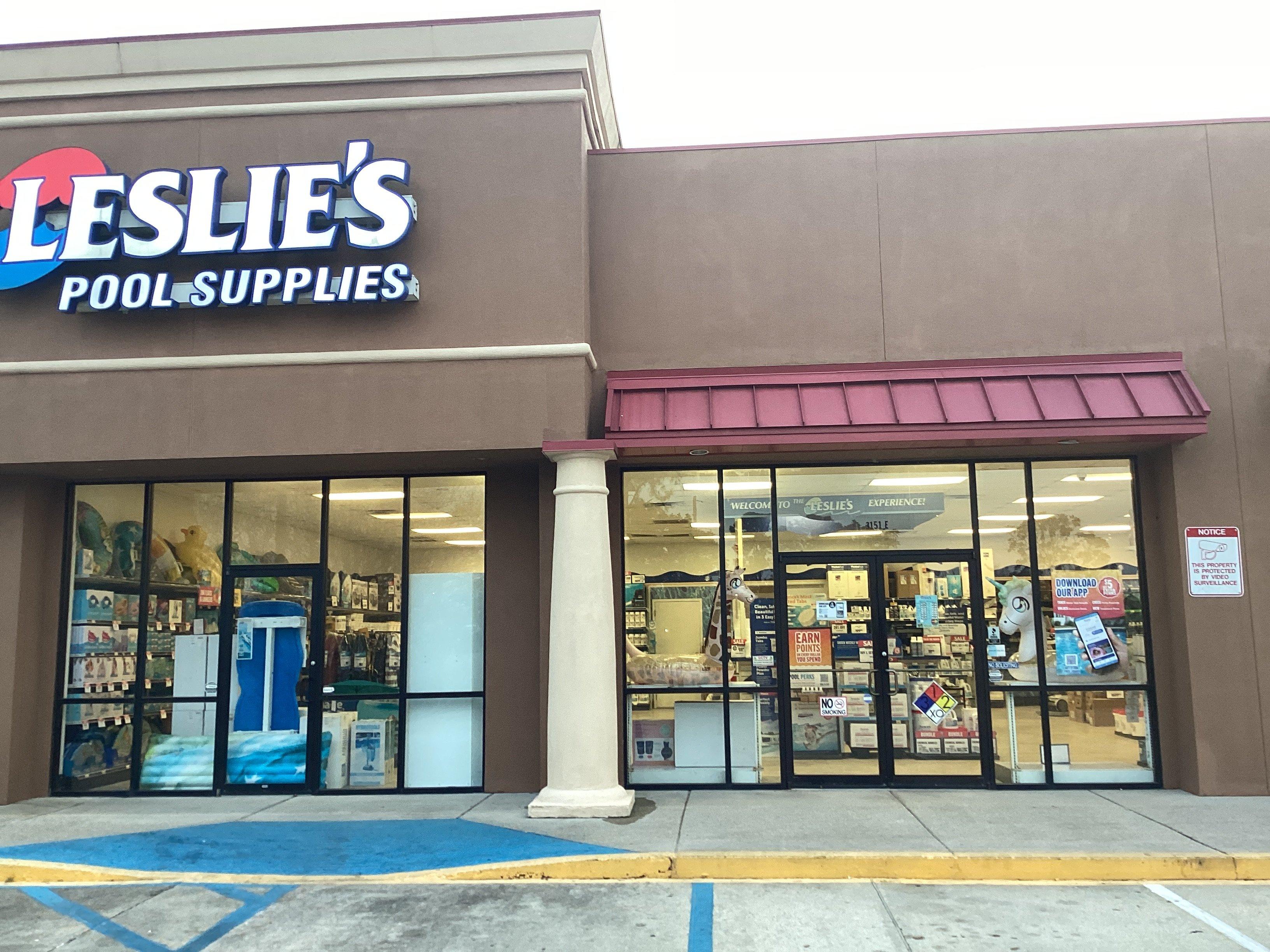 an image of a Leslie's storefront