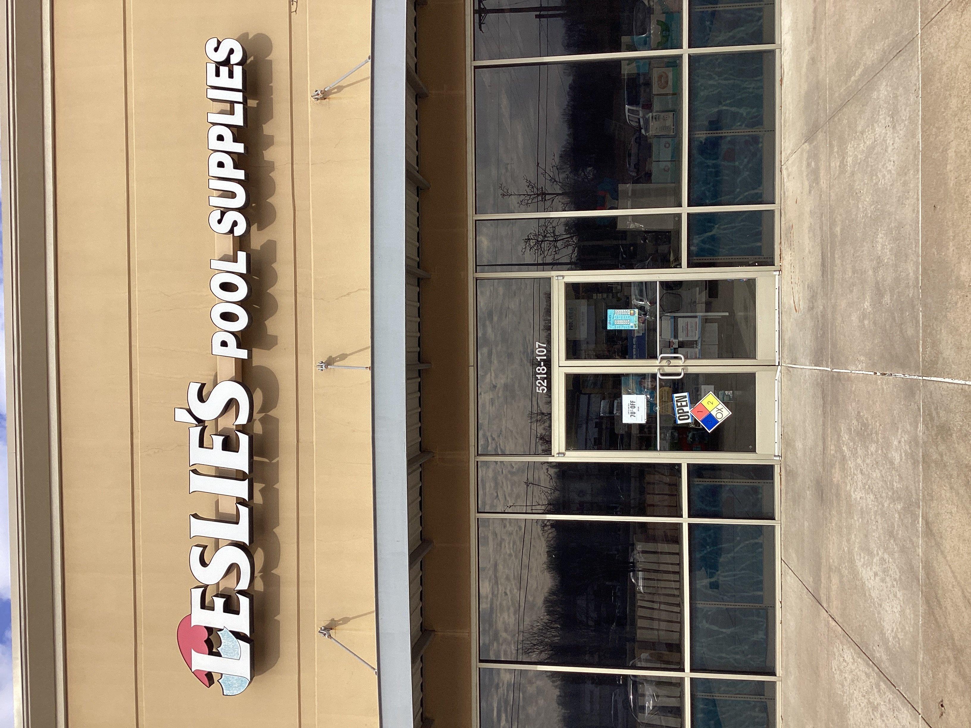an image of a Leslie's storefront
