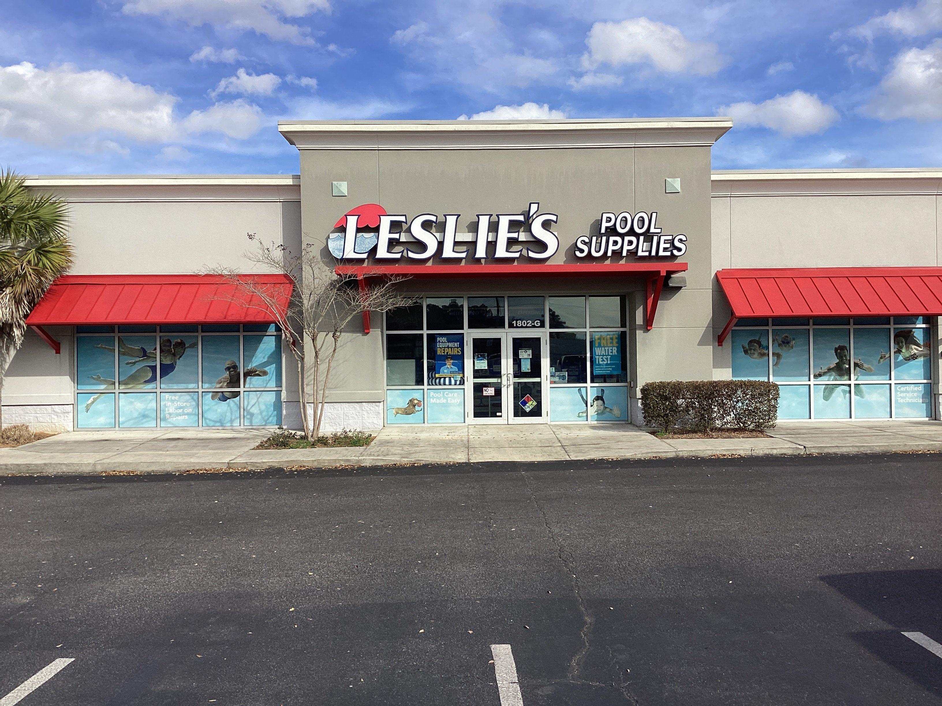 an image of a Leslie's storefront
