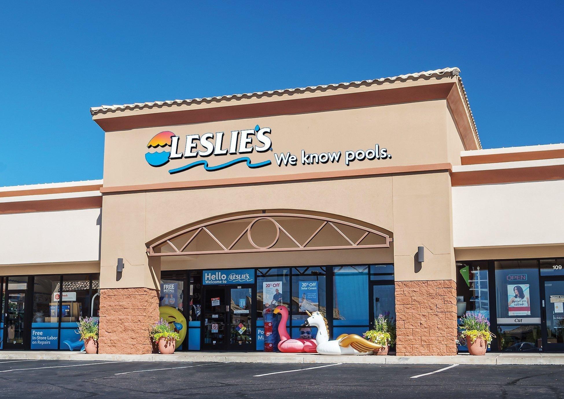 an image of a Leslie's storefront