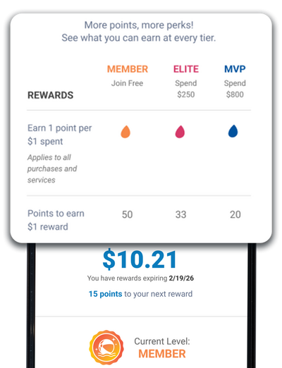 a picture of loyaty rewards on a mobile phone