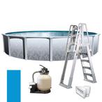 Weekender Plus 21 x 52 Round Above Ground Pool Package with Upgraded 16 Filter System