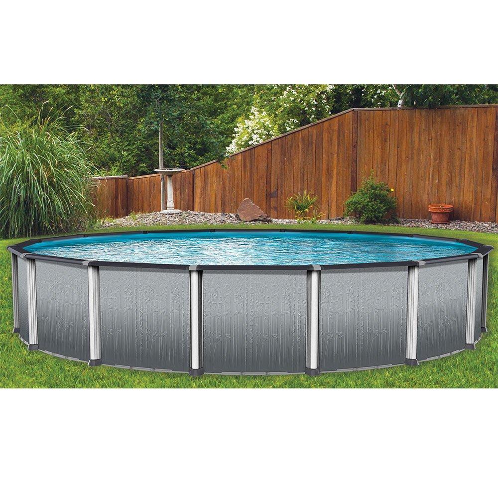 Weekender Premium 27 ft Round Above Ground Pool Package with Upgraded 19 in  Filter