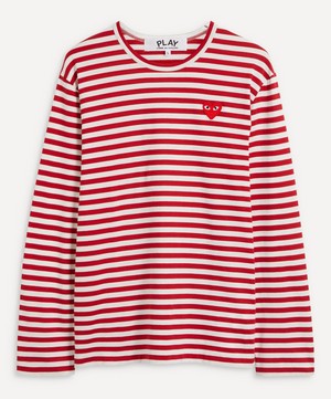 Comme des Garçons Play - Long Sleeve Stripe Cotton T-Shirt image number 0