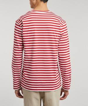 Comme des Garçons Play - Long Sleeve Stripe Cotton T-Shirt image number 3
