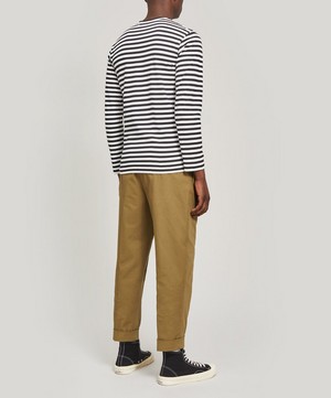 Comme des Garçons Play - Long Sleeve Stripe Cotton T-Shirt image number 2
