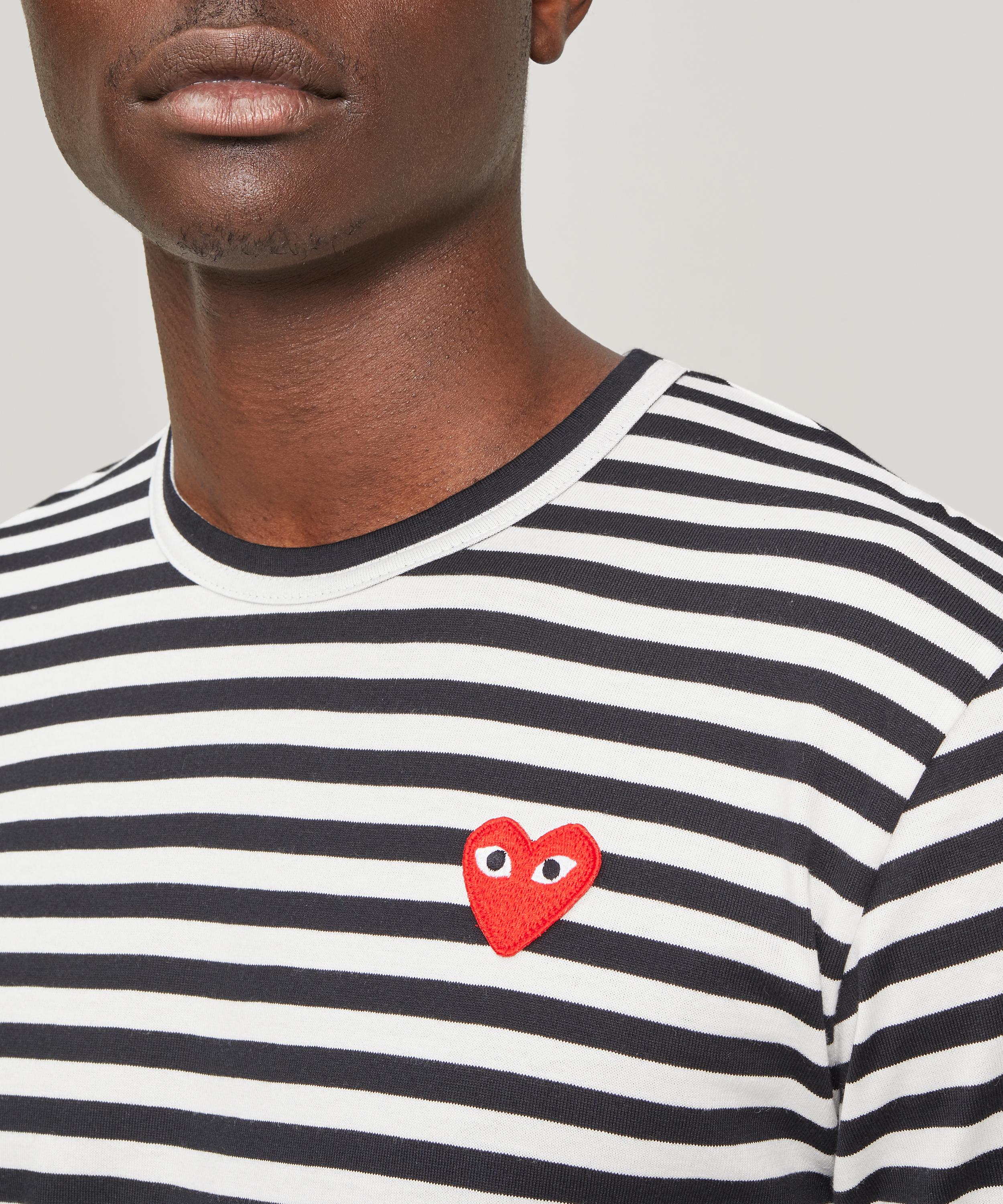 Comme des Garçons Play - Long Sleeve Stripe Cotton T-Shirt image number 3