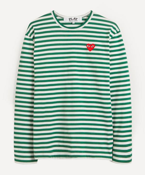Comme des Garçons Play - Long Sleeve Stripe Cotton T-Shirt image number null