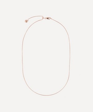 Monica Vinader - Rose Gold Plated Vermeil Silver 18" Fine Oval Box Chain Necklace image number 0