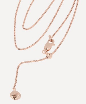 Monica Vinader - Rose Gold Plated Vermeil Silver 18" Fine Oval Box Chain Necklace image number 2