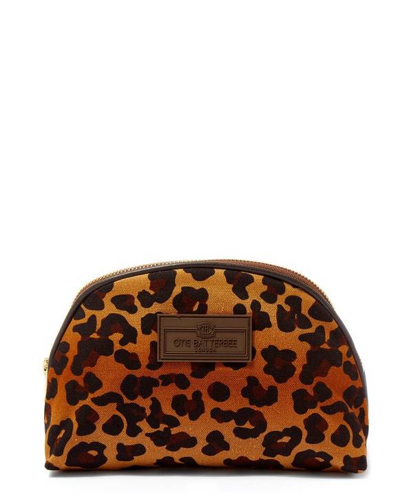 Otis Batterbee Small Leopard Print Luna Makeup Bag | Liberty