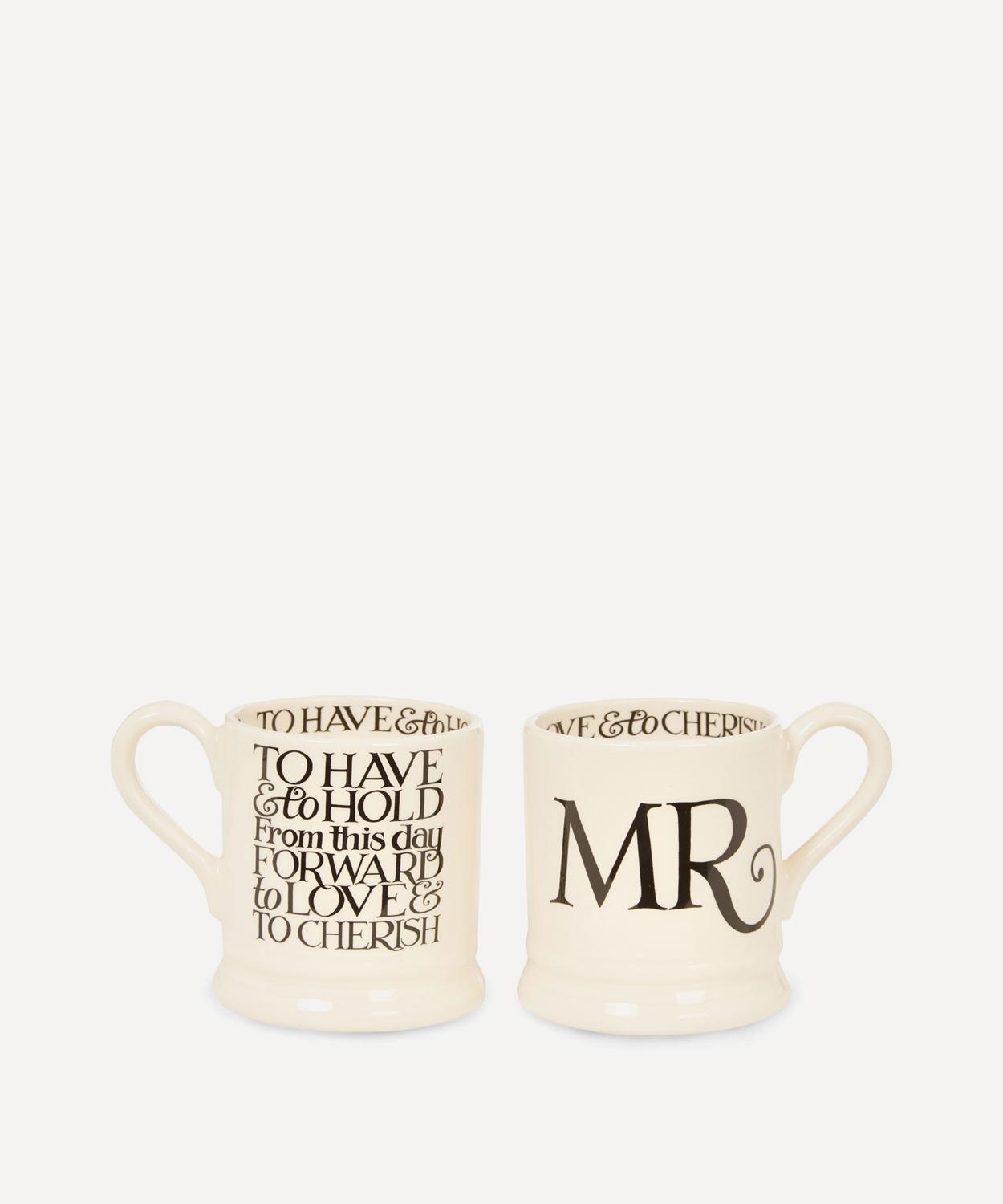 Emma Bridgewater Mr. and Mr. Half Pint Mugs Set of Two