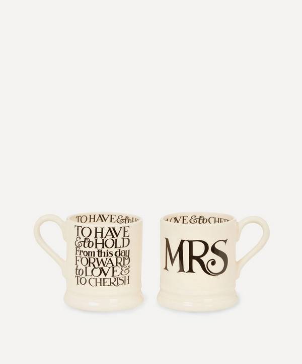 Emma Bridgewater - Mrs and Mrs Half Pint Mugs
