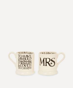 Mrs and Mrs Half Pint Mugs