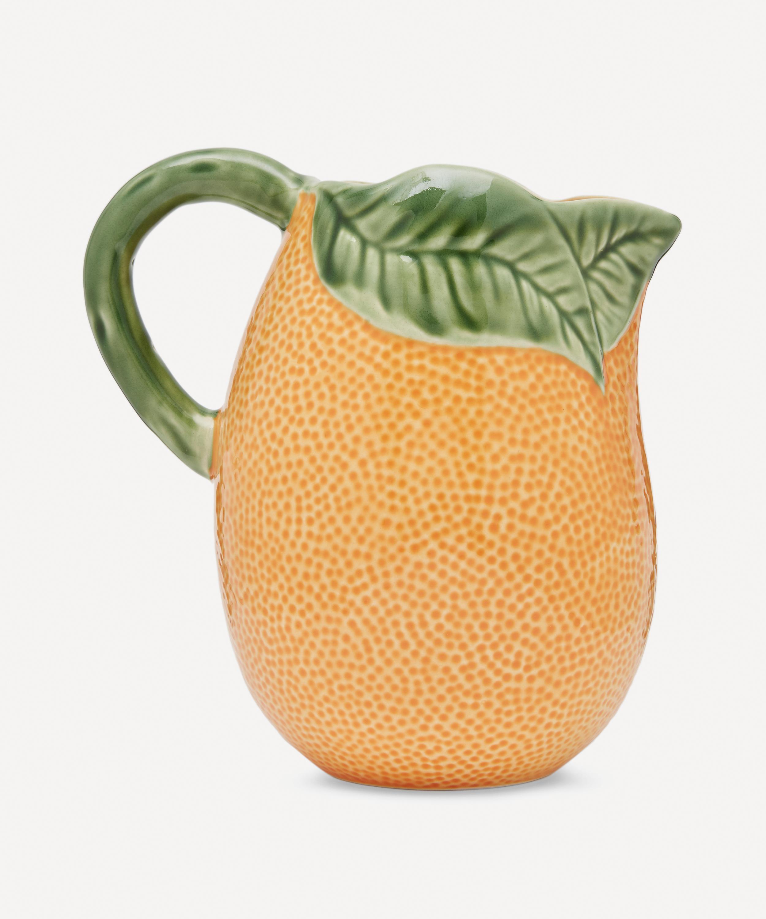 Bordallo Pinheiro - Orange Earthenware Pitcher image number 1