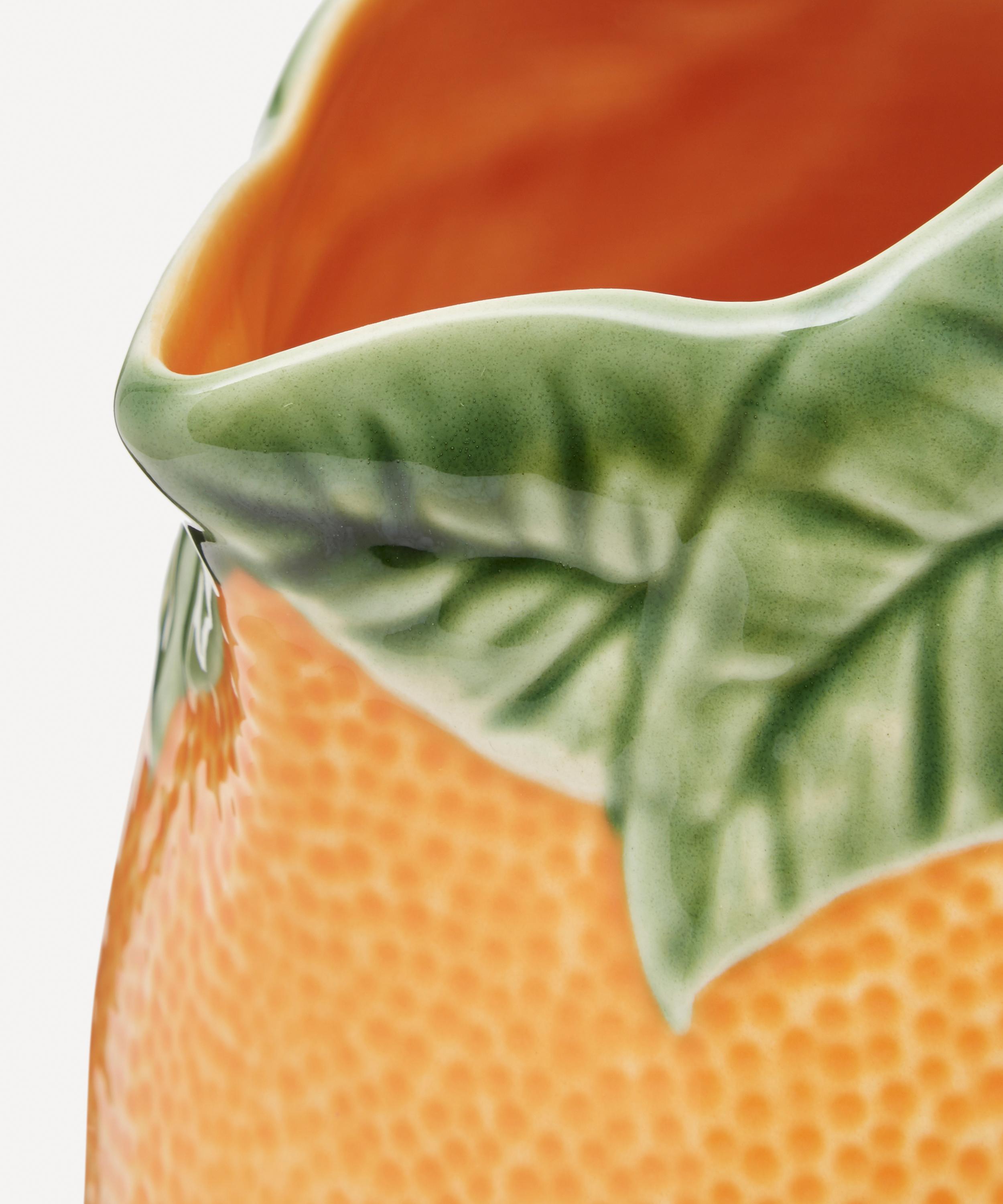 Bordallo Pinheiro - Orange Earthenware Pitcher image number 2