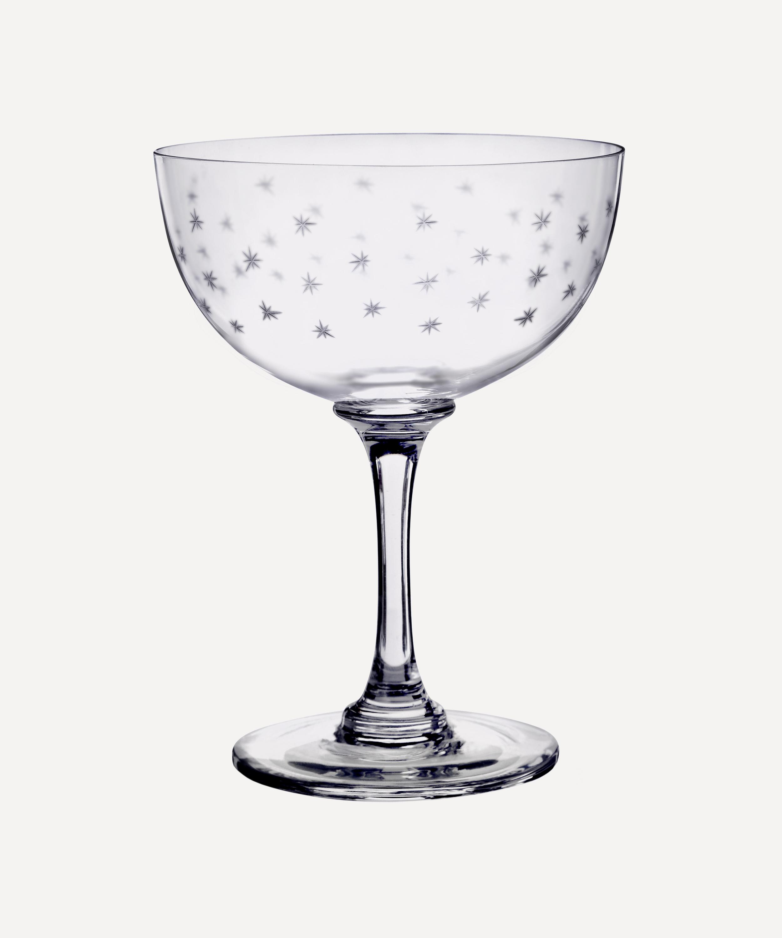 Crystal Champagne Saucers with Lens Design – The Vintage List