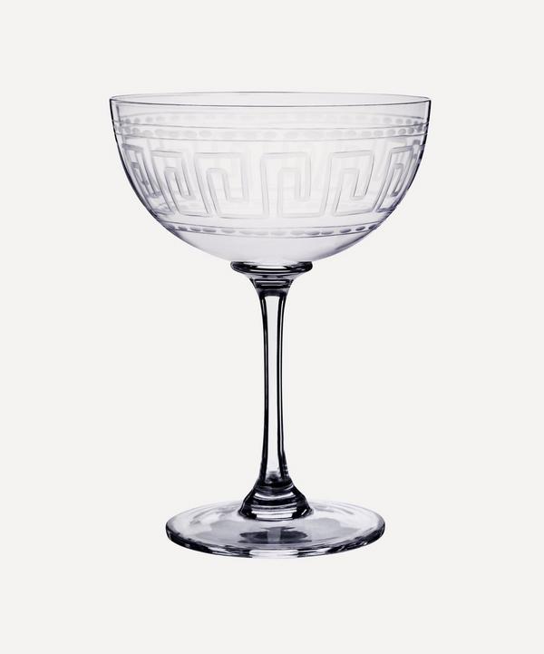 The Vintage List - Set of Six Greek Key Champagne Coupes image number null