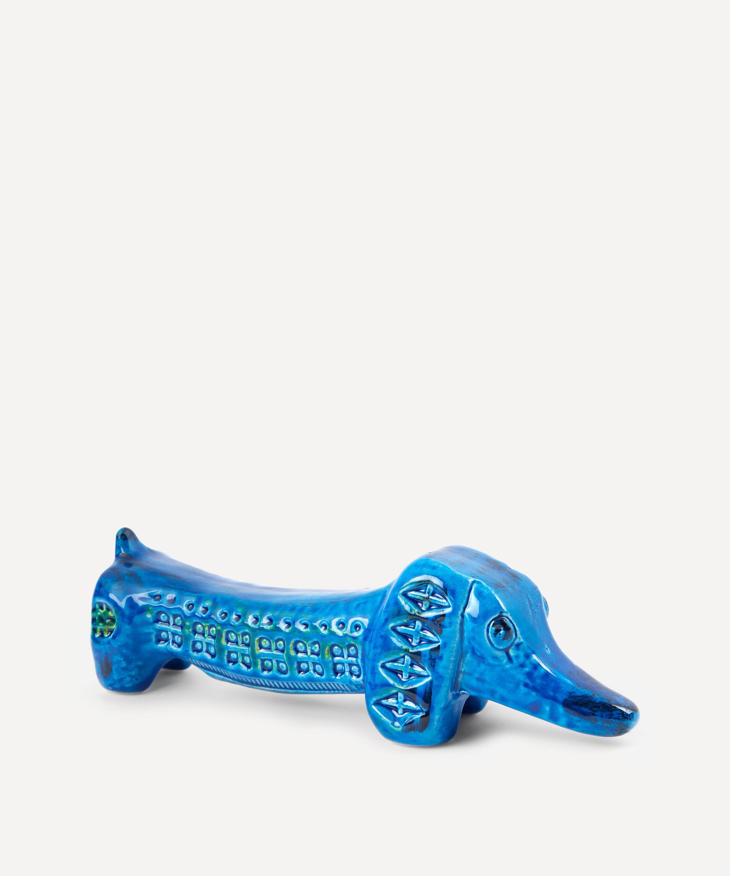 Bitossi - Rimini Blu Ceramic Dachshund Figure image number 1