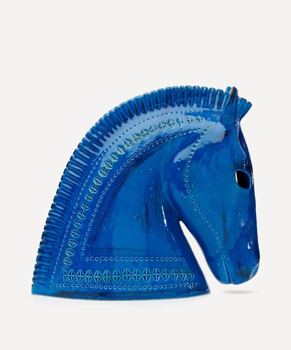 Bitossi - Rimini Blu Ceramic Horse Head