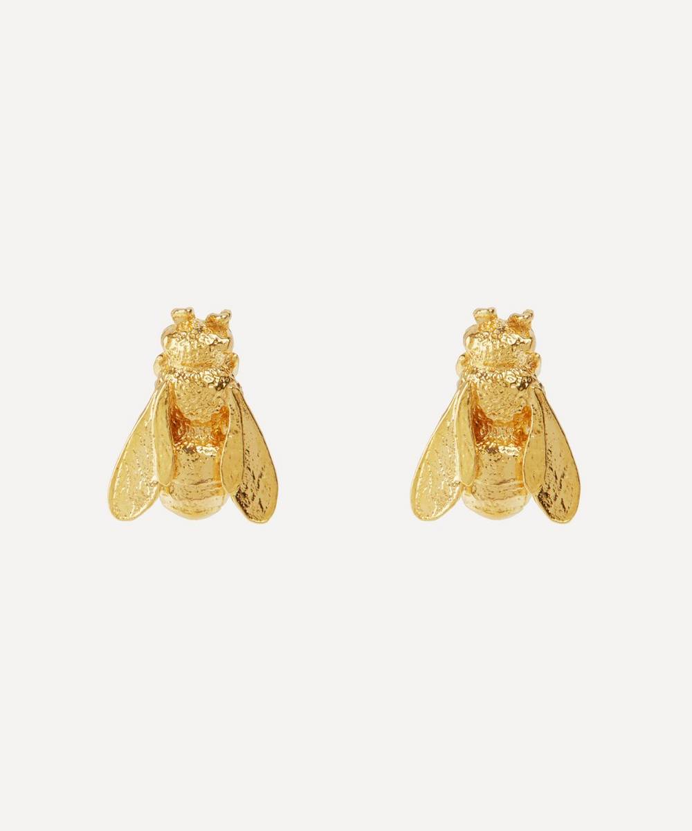 Alex Monroe - Gold-Plated Large Honey Bee Stud Earrings