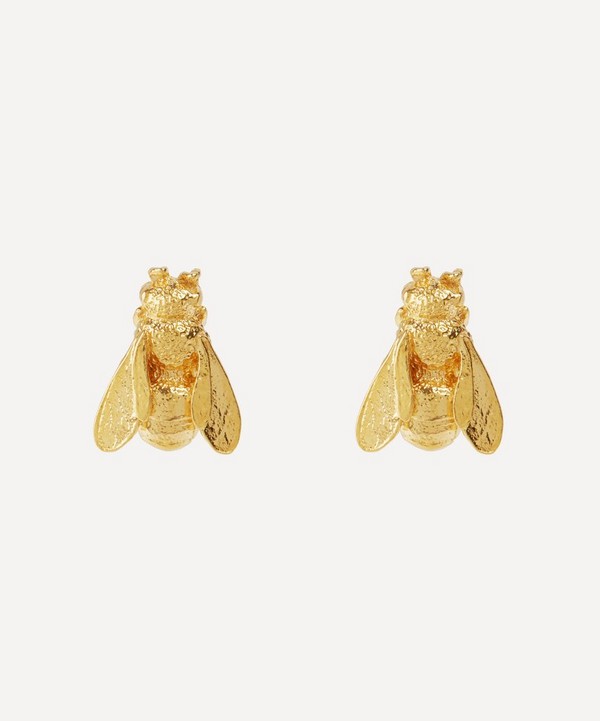 Alex Monroe - Gold-Plated Large Honey Bee Stud Earrings image number null