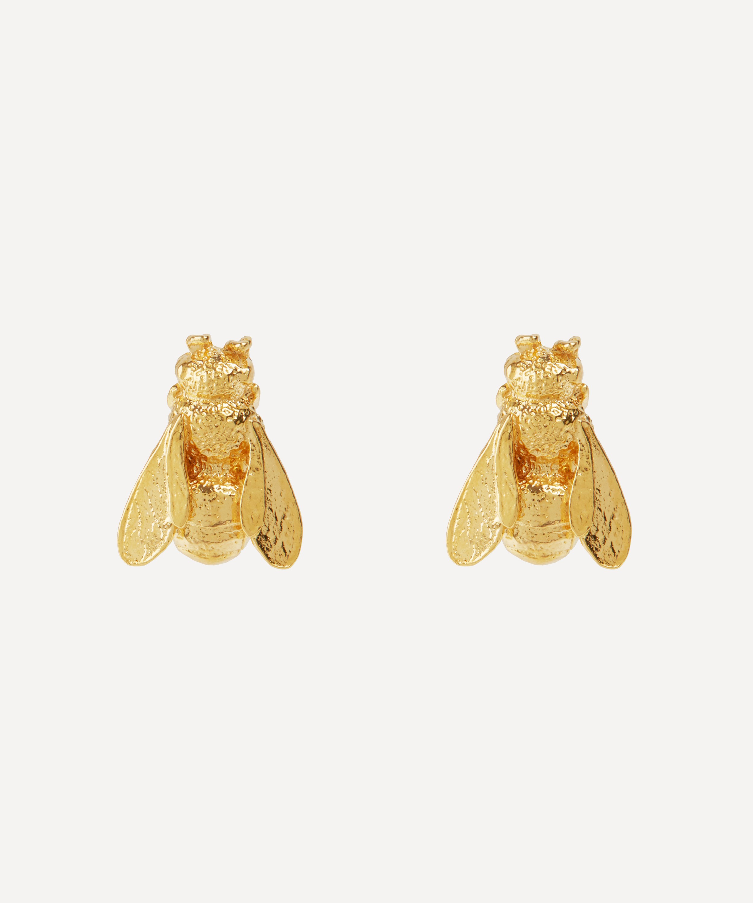 Alex Monroe - Gold-Plated Large Honey Bee Stud Earrings image number 0
