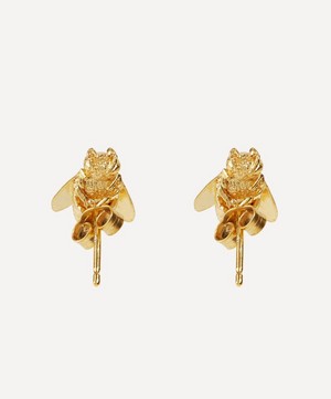 Alex Monroe - Gold-Plated Large Honey Bee Stud Earrings image number 3
