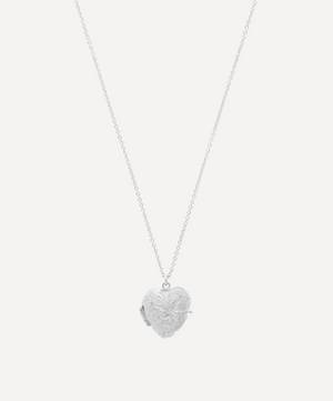 Silver Victoriana Keepsake Heart Locket Necklace