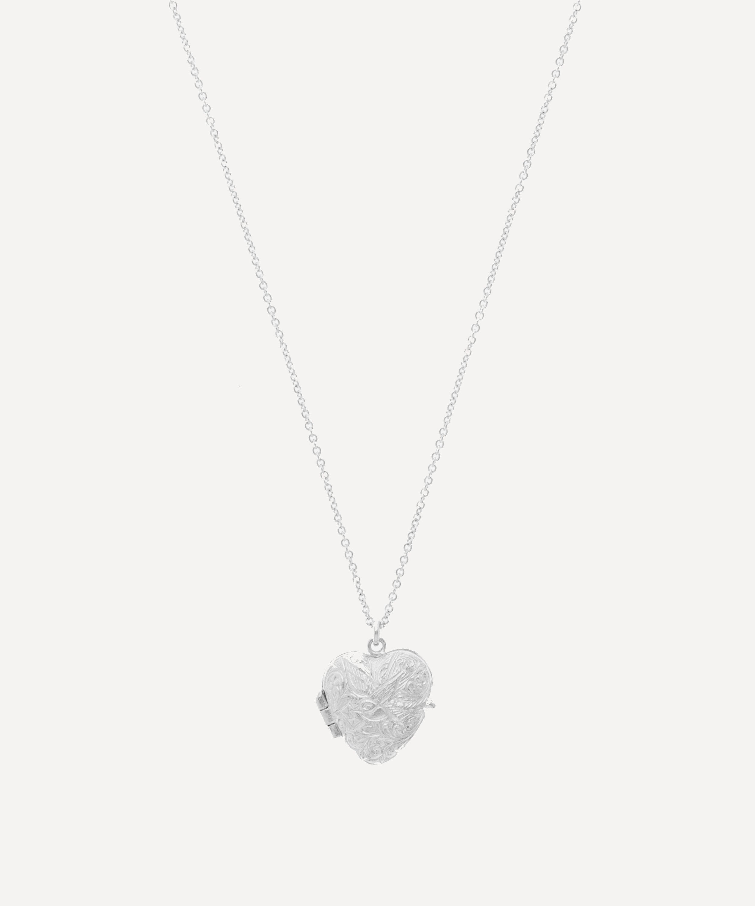 Alex Monroe - Silver Victoriana Keepsake Heart Locket Necklace image number 0