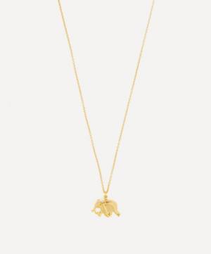 Gold-Plated Indian Elephant Pendant Necklace