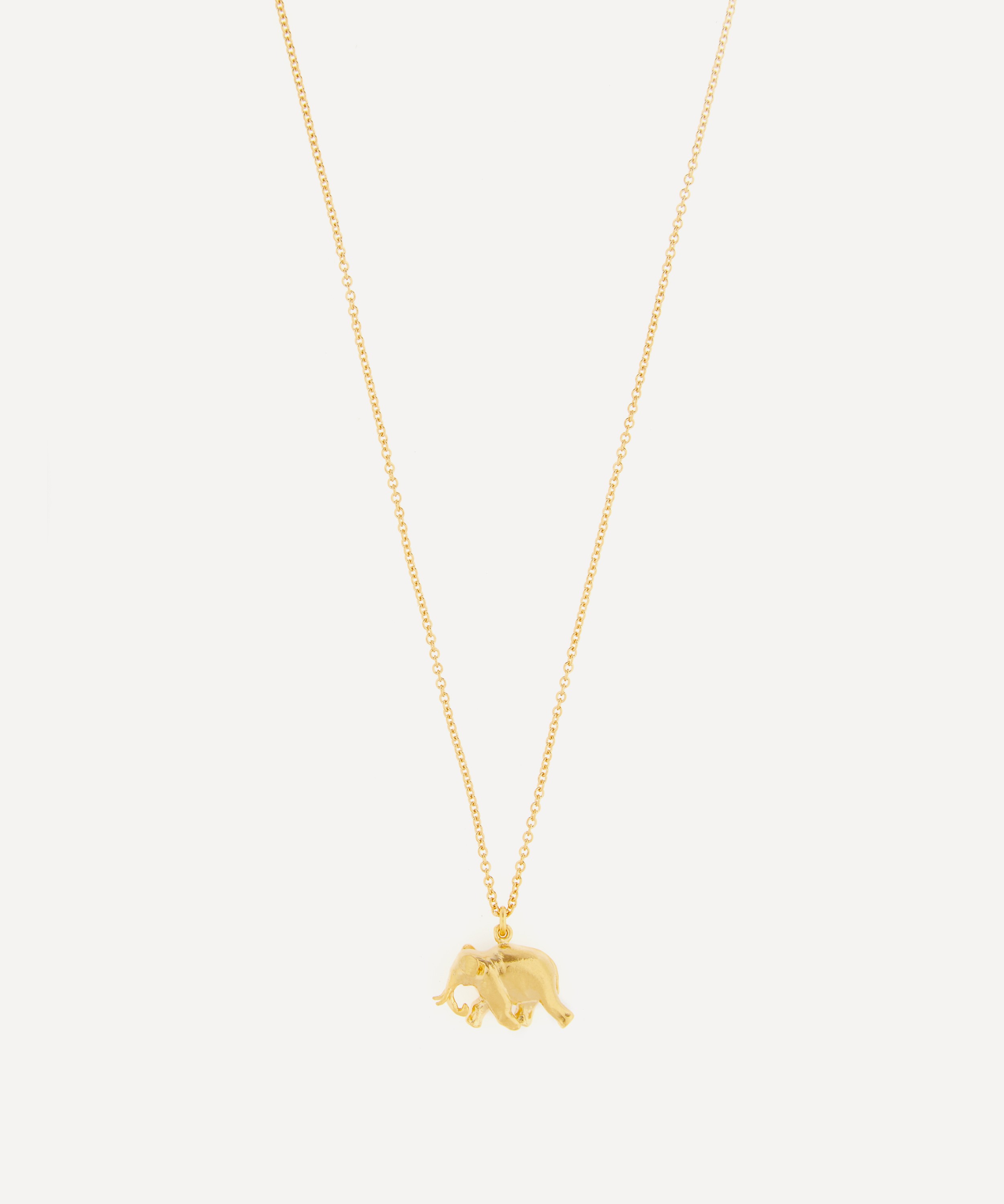 Alex Monroe - Gold-Plated Indian Elephant Pendant Necklace image number 0