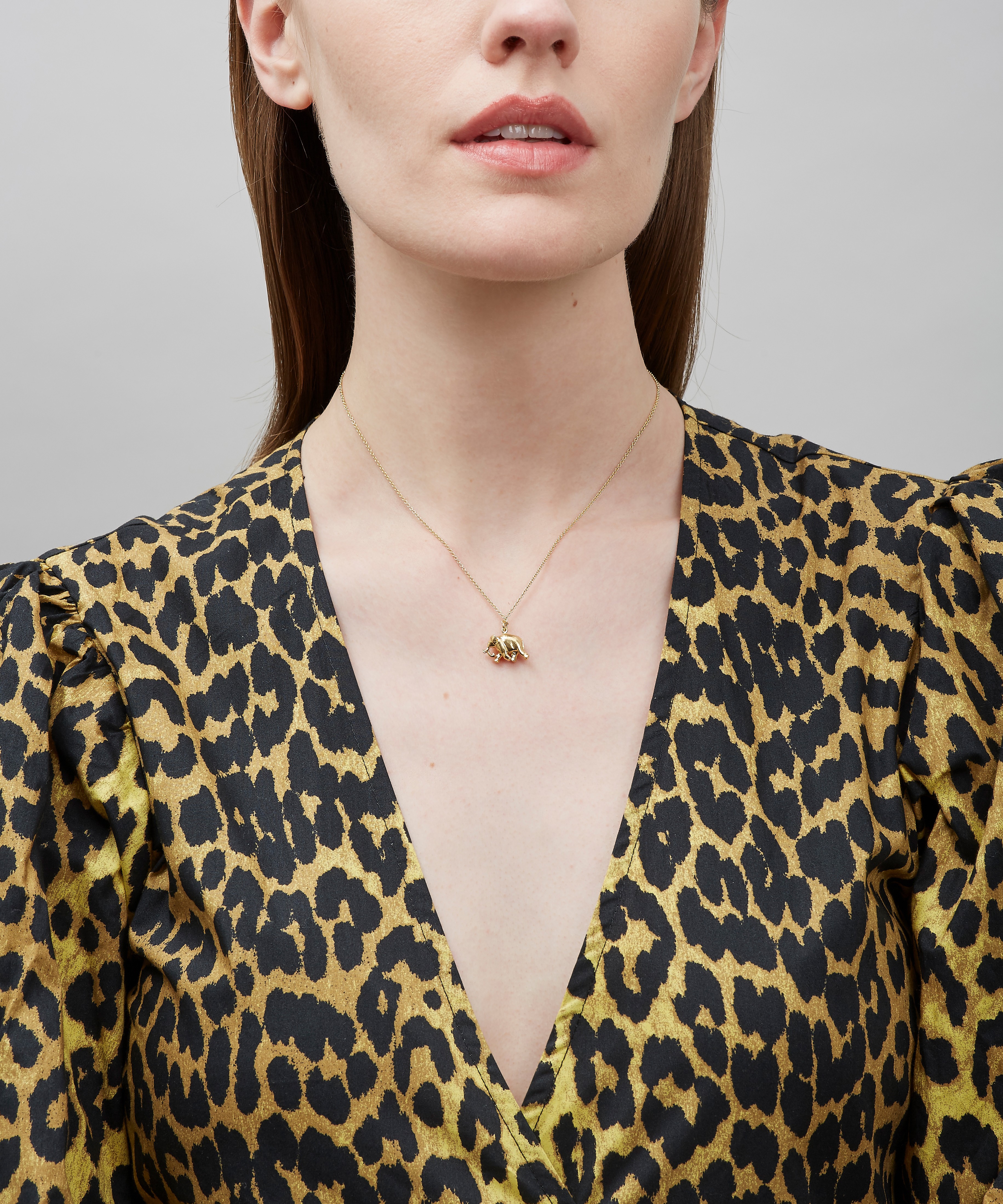 Alex Monroe - Gold-Plated Indian Elephant Pendant Necklace image number 1