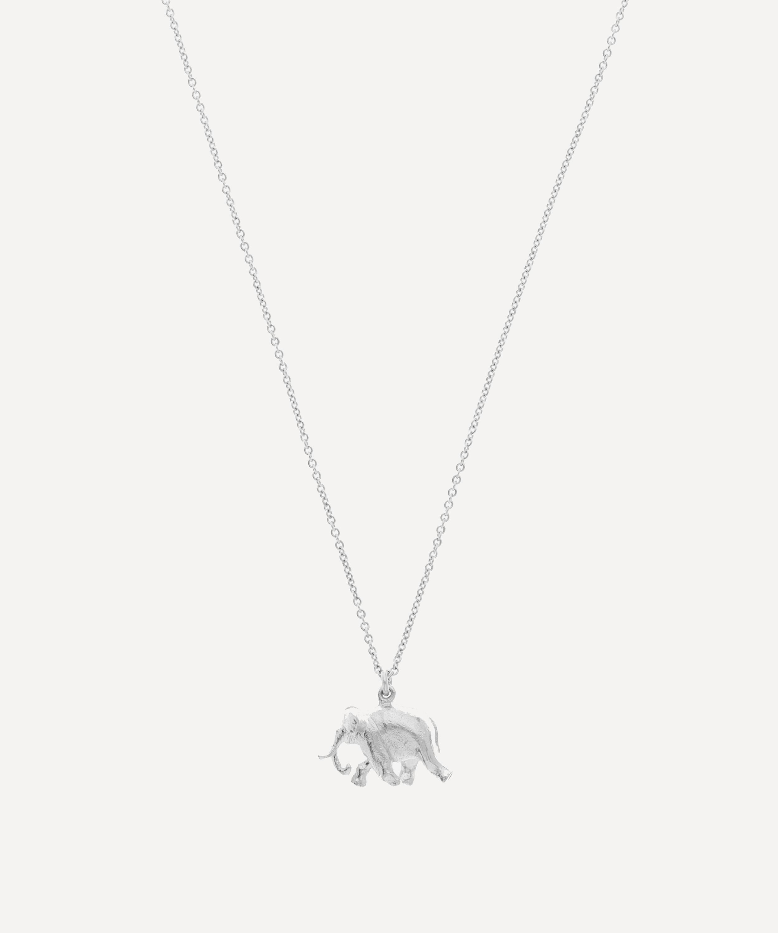 Tiffany elephant necklace on sale silver