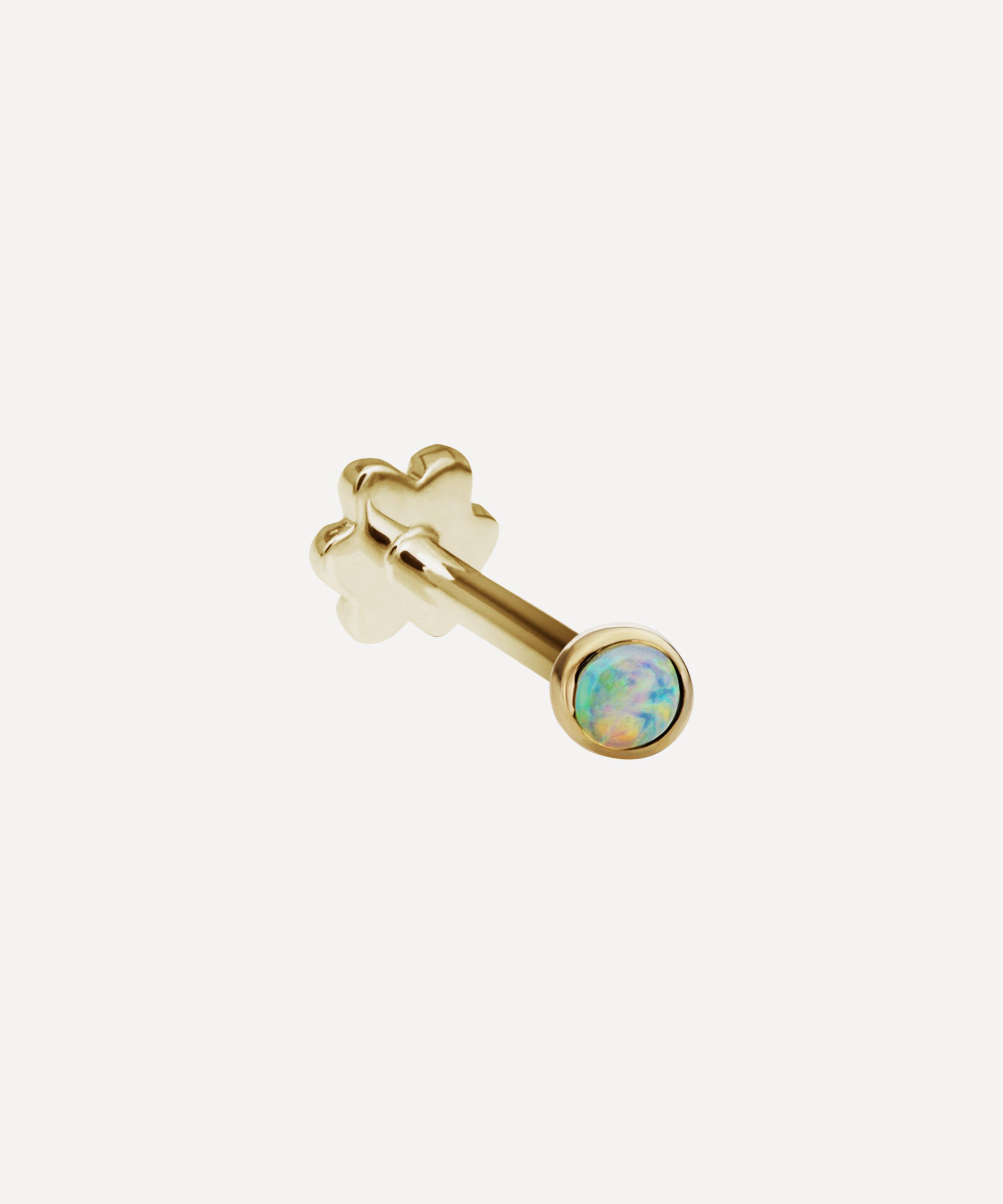 Maria Tash - 14ct 2mm Opal Threaded Stud Earring image number 0
