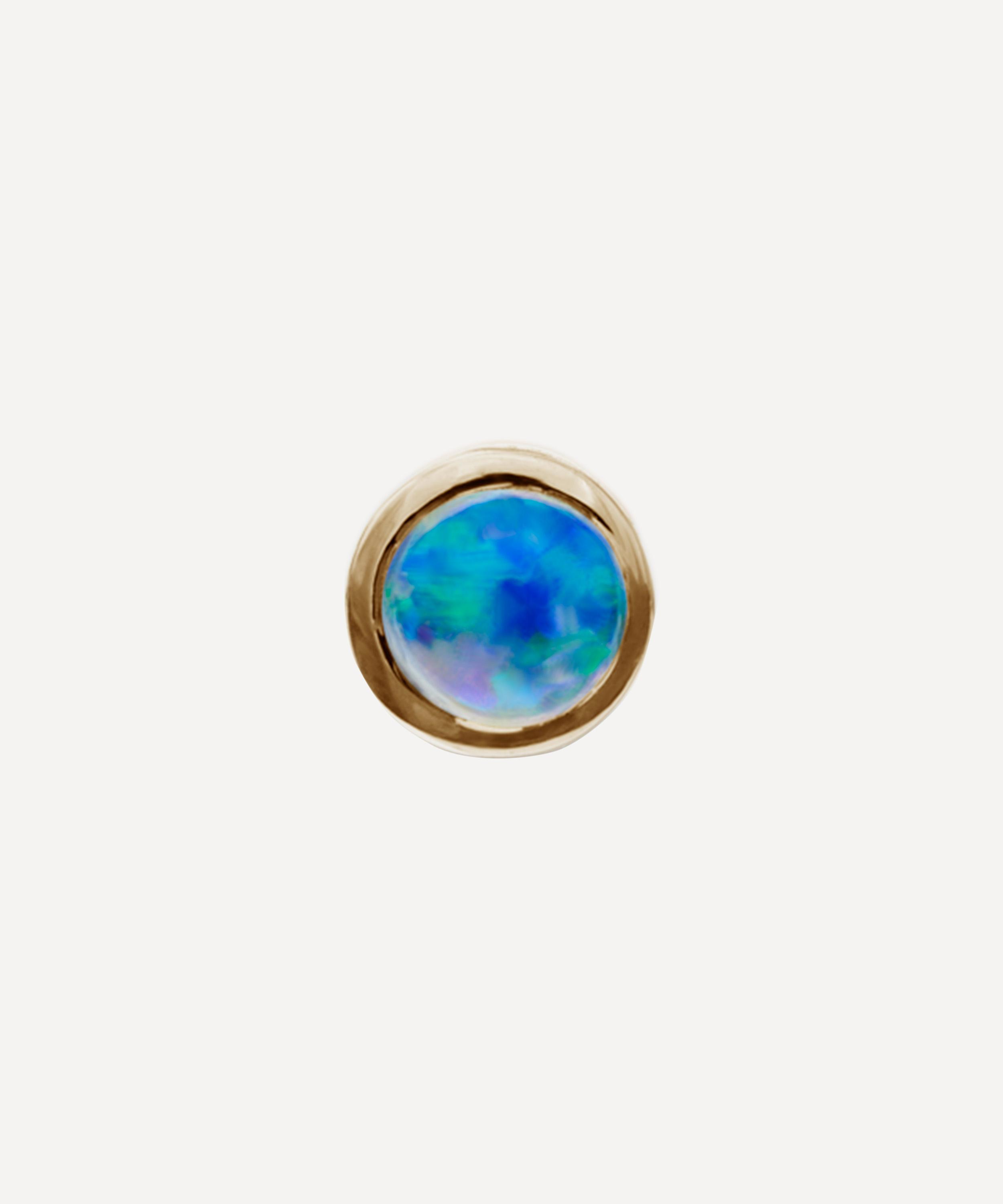 Maria Tash - 14ct 2mm Opal Threaded Stud Earring image number 2