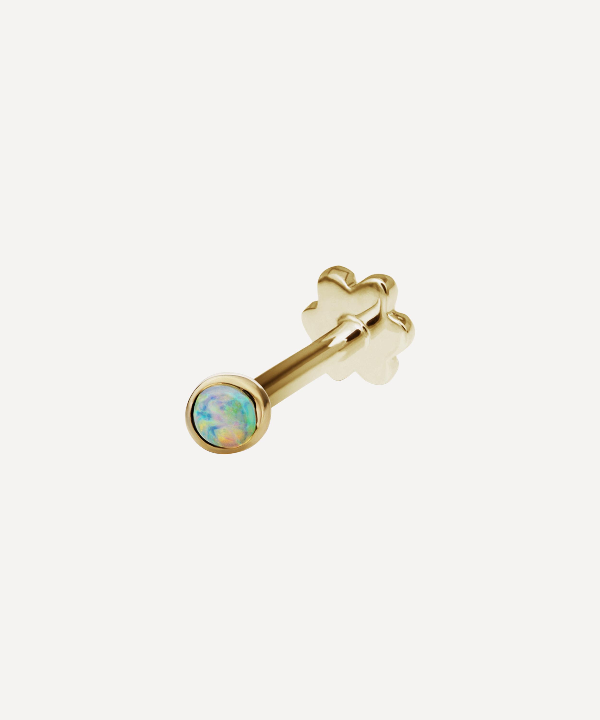 Maria Tash - 14ct 2mm Opal Threaded Stud Earring image number 3