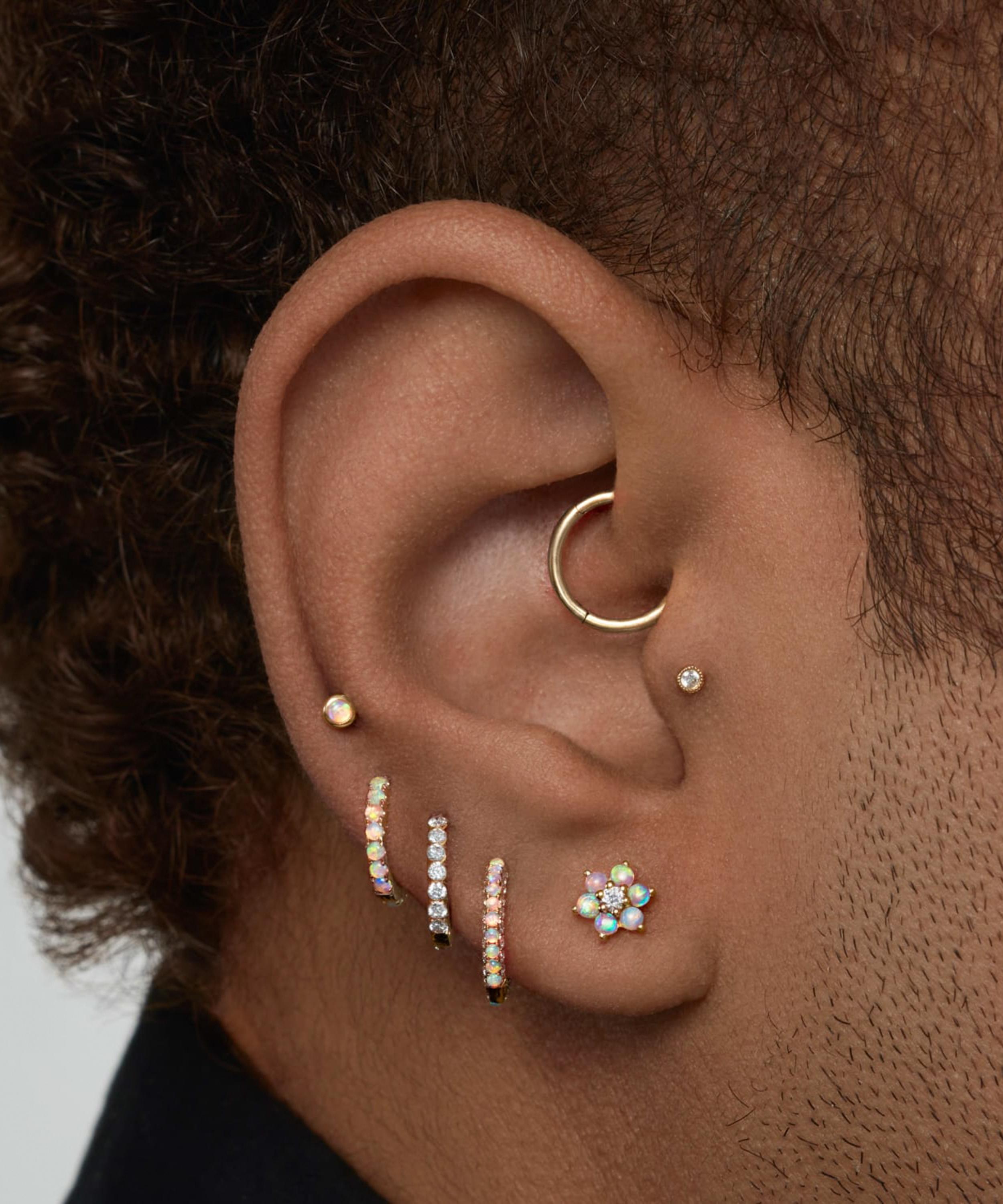 MARIA TASH MARIA TASH 14CT 2MM OPAL THREADED STUD EARRING 5054865791141