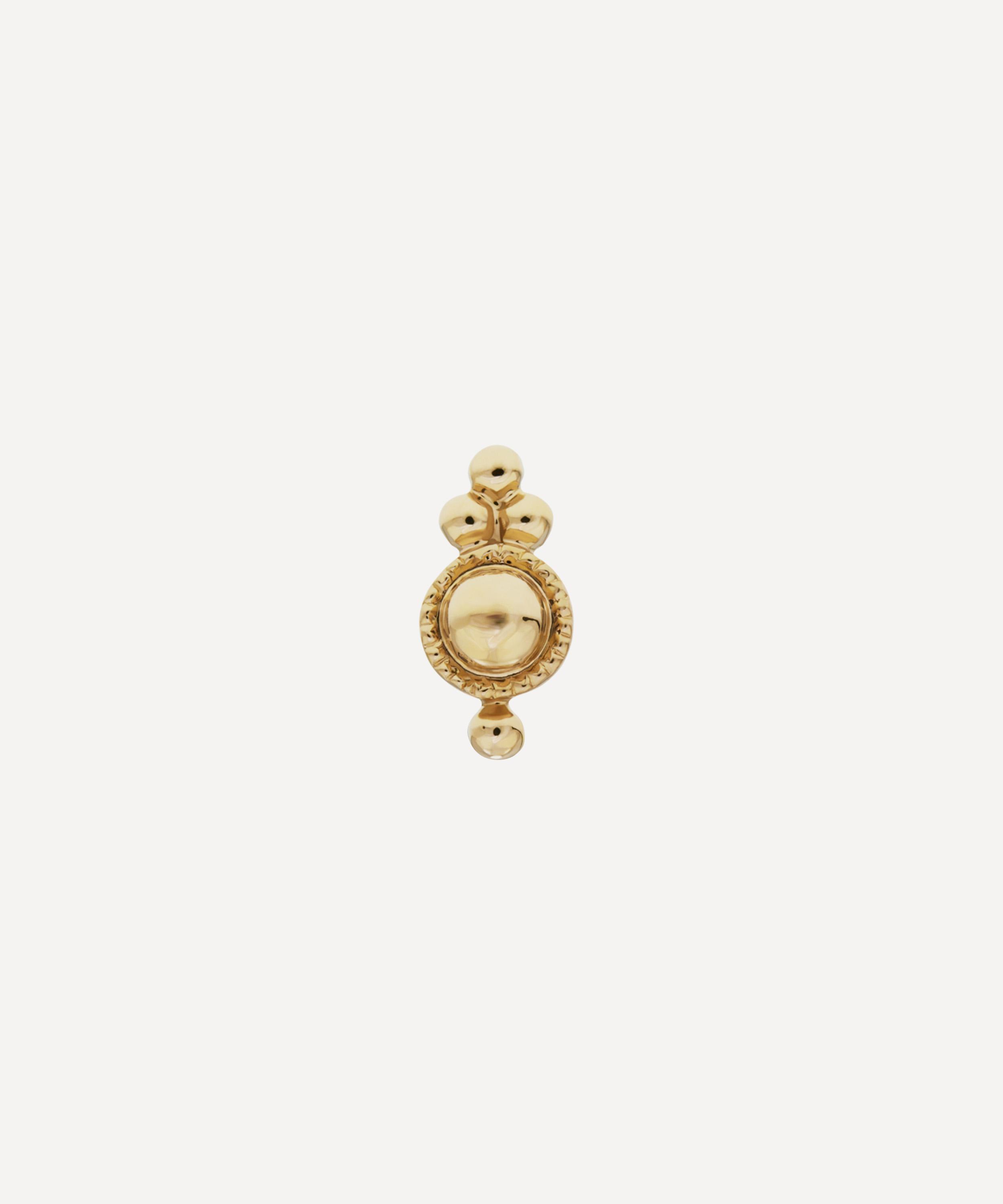 Maria Tash - 14ct Four Ball Trinity Threaded Stud Earring image number 1