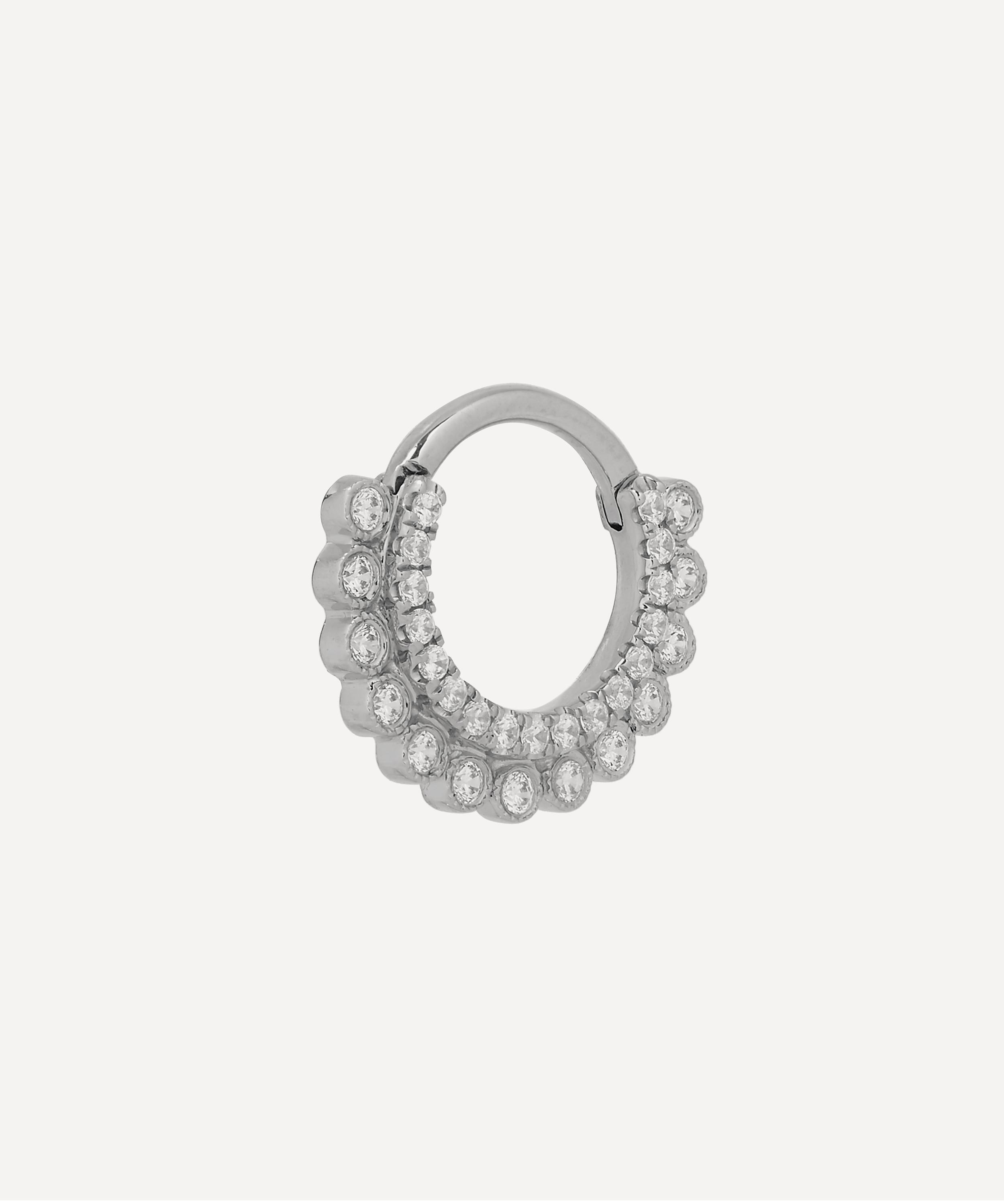 Maria Tash - 14ct 8mm Cubic Zirconia Apsara Hoop Earring image number 1