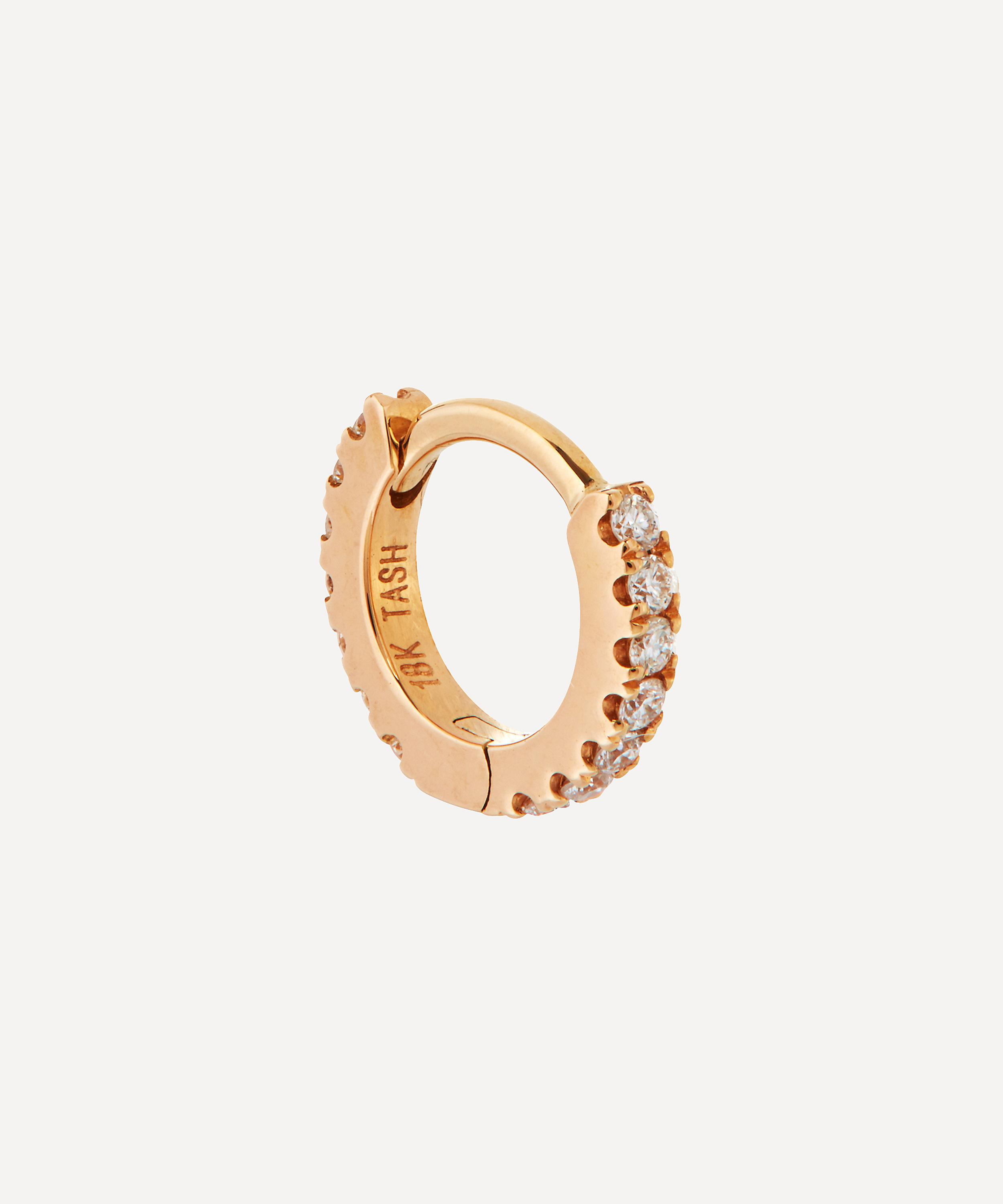Maria Tash - 18ct 5mm Diamond Eternity Hoop Earring image number 3