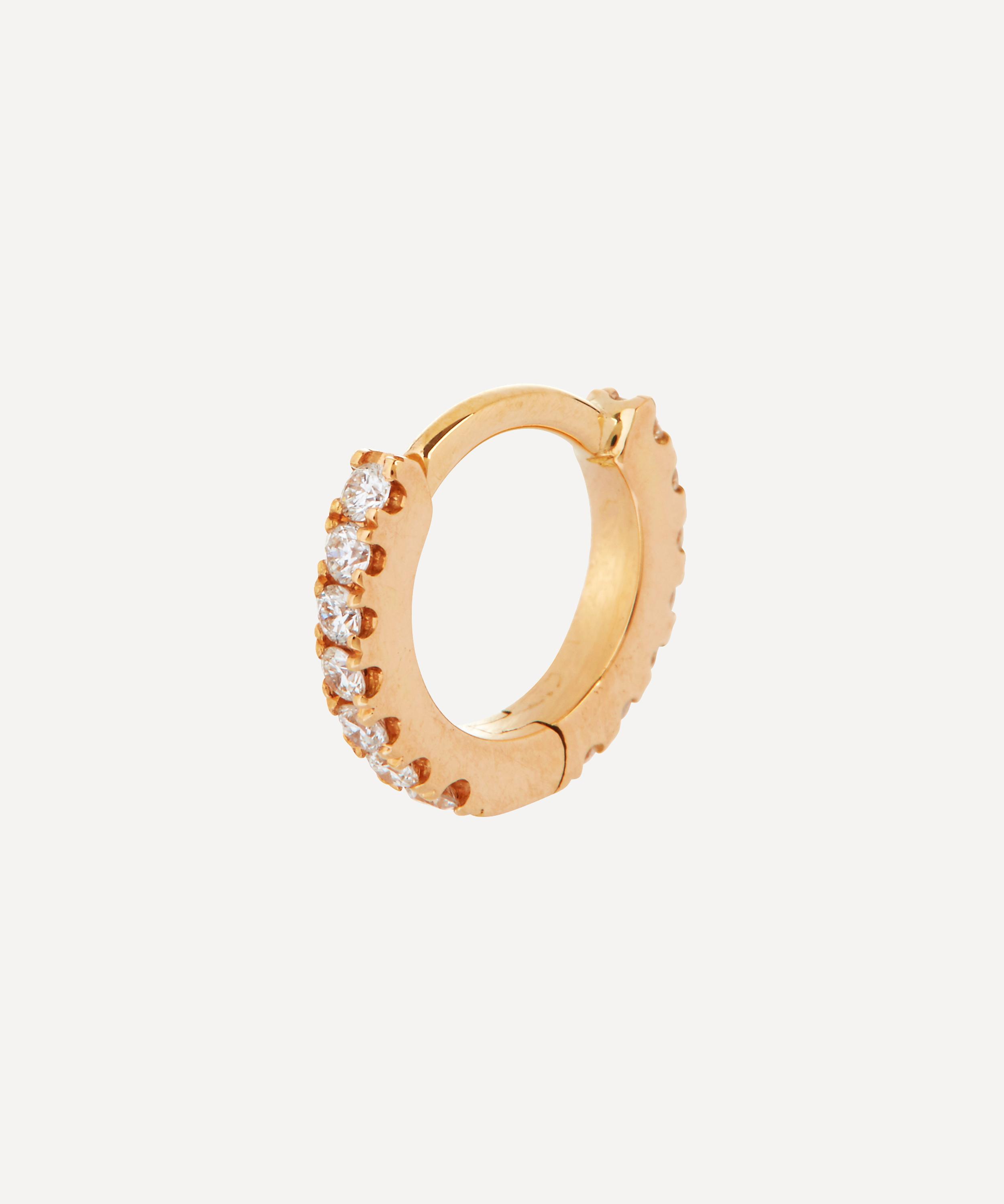 Maria Tash - 18ct 5mm Diamond Eternity Hoop Earring image number 4