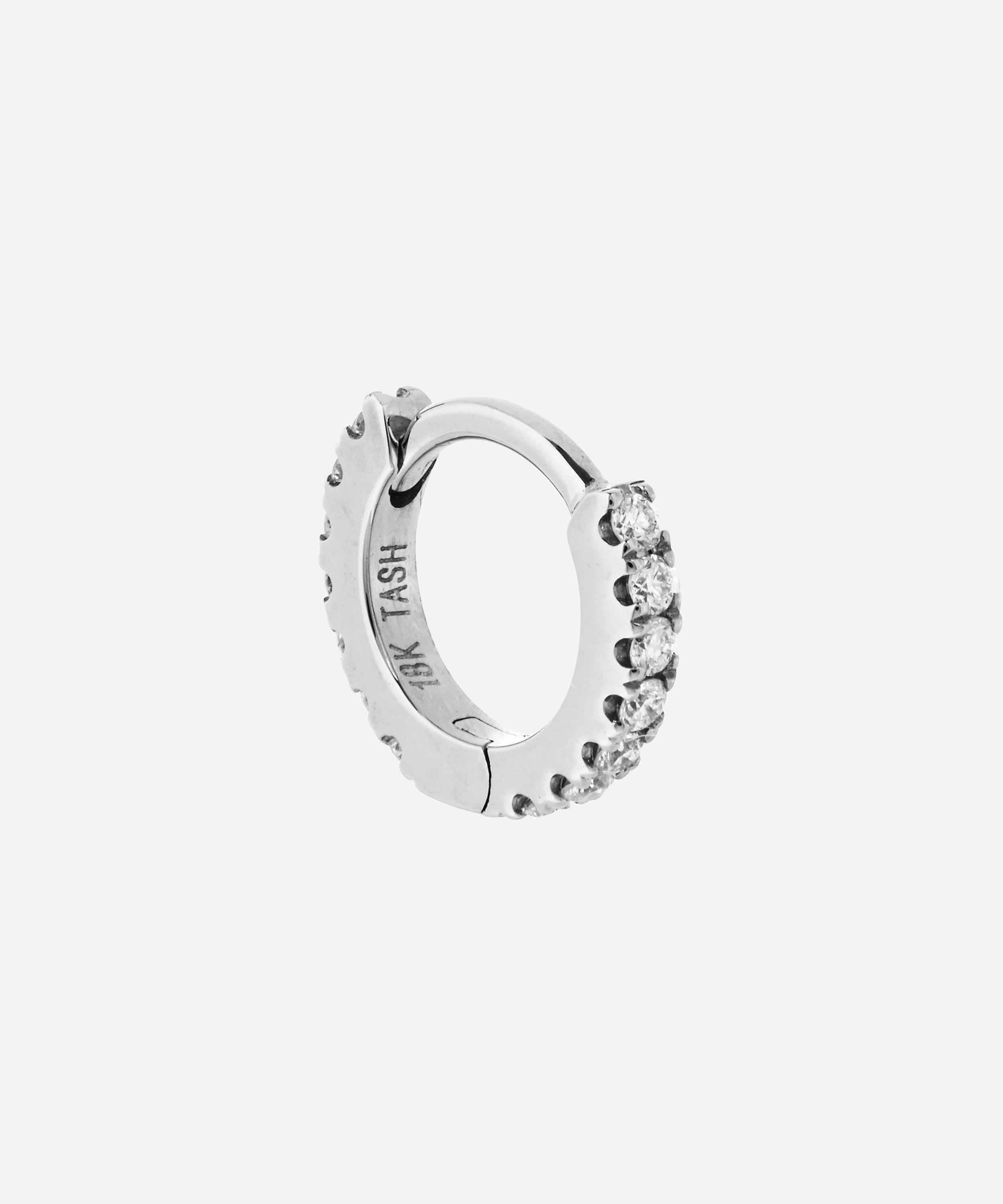 Maria Tash - 18ct 5mm Diamond Eternity Hoop Earring image number 2