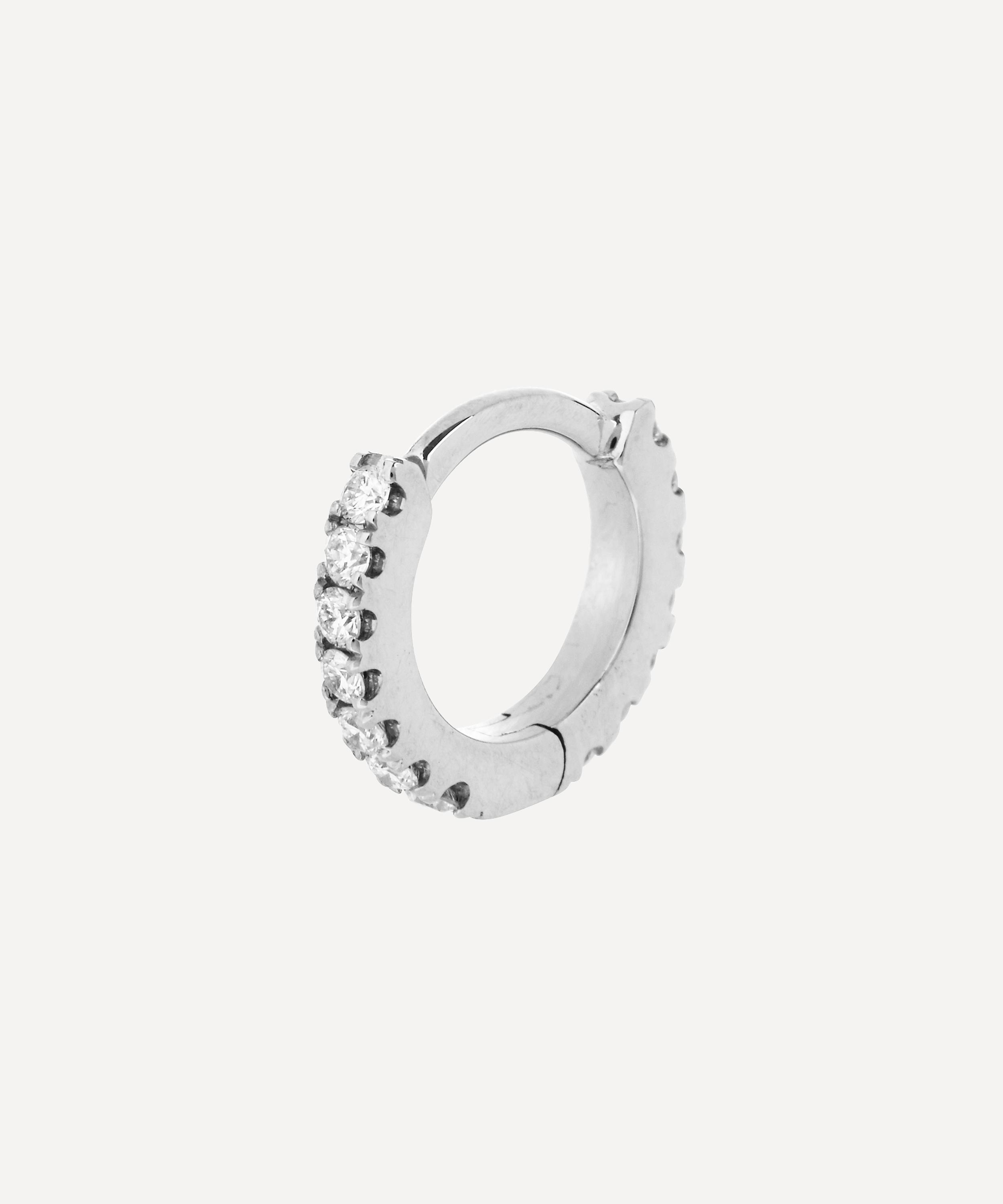 Maria Tash - 18ct 5mm Diamond Eternity Hoop Earring image number 3