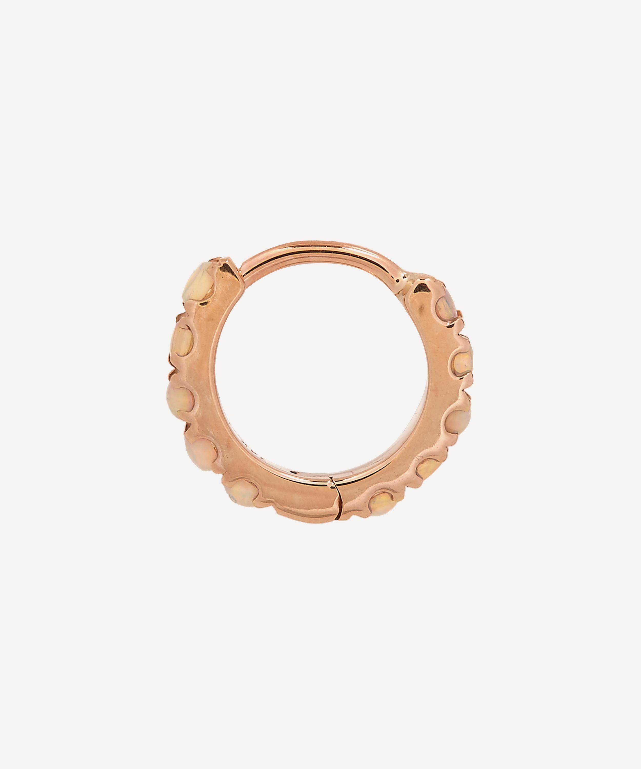 Maria Tash - 14ct 6.5mm Opal Eternity Hoop Earring image number 2