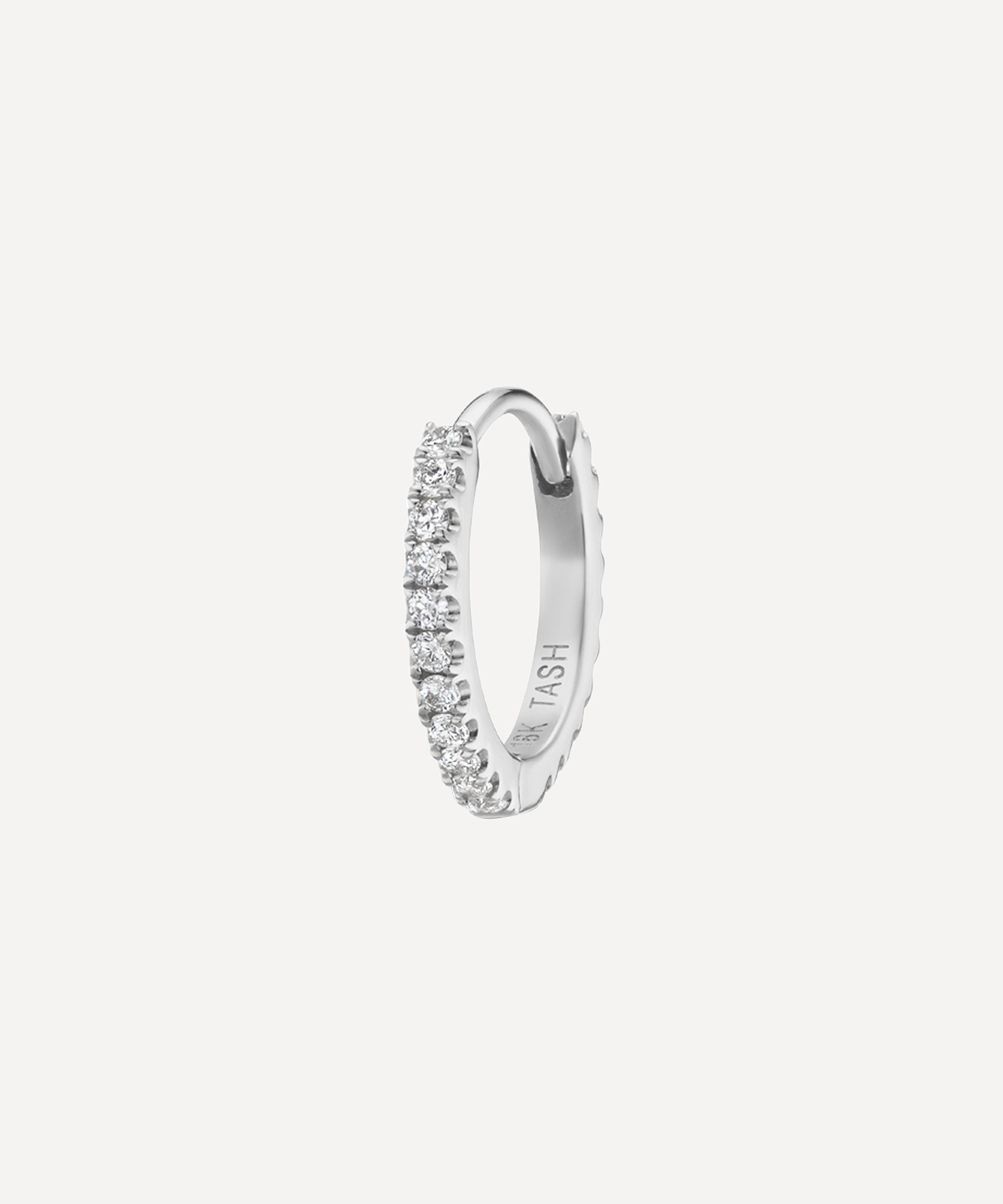 Maria Tash - 18ct 8mm Diamond Eternity Hoop Earring image number null